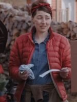 Everything Christmas 2023 Jana Gillis Red Puffer Jacket
