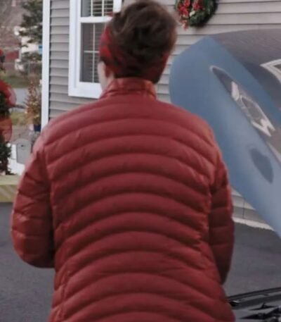 Everything Christmas 2023 Jana Gillis Red Puffer Jacket