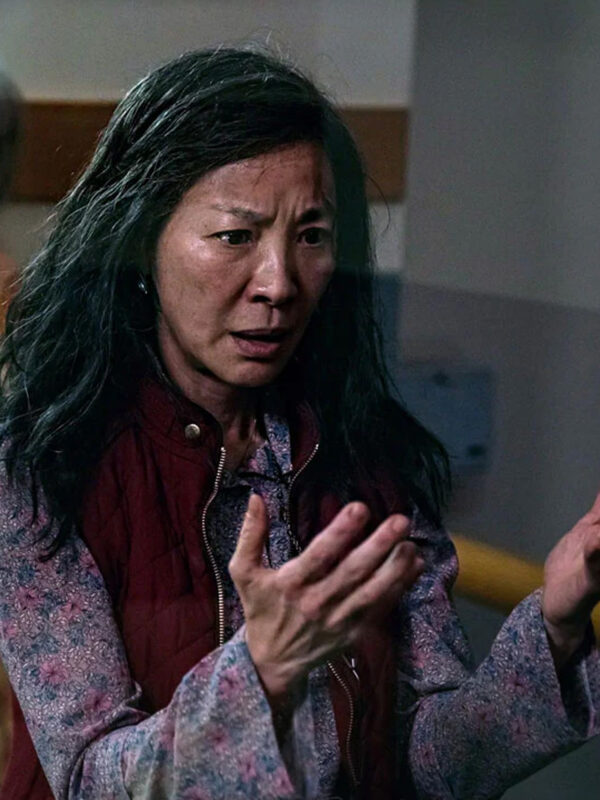 Everything Everywhere All at Once Evelyn Wang Burgundy Vest