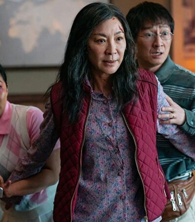 Everything Everywhere All at Once Evelyn Wang Burgundy Vest