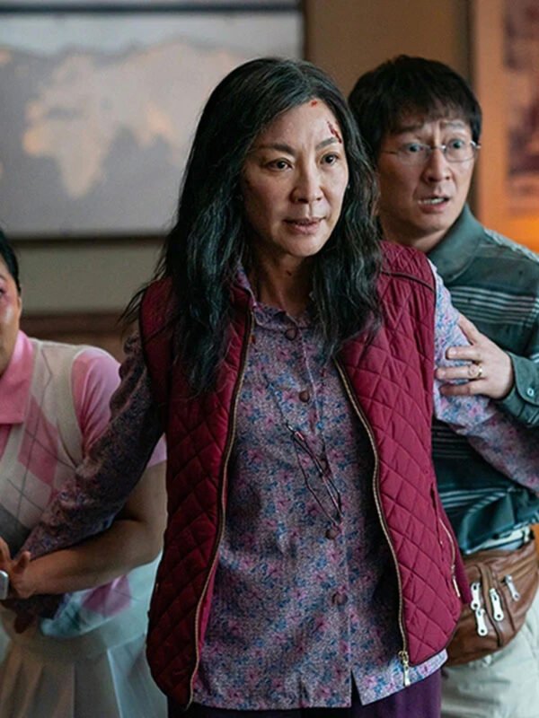 Everything Everywhere All at Once Evelyn Wang Burgundy Vest