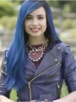 Evie Descendants 3 Purple Biker Leather Jacket