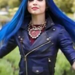 Evie Descendants 3 Purple Biker Leather Jacket