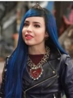 Evie Descendants 3 Purple Biker Leather Jacket