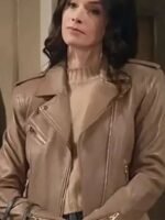 Extended Family S01 Abigail Spencer Brown Biker Leather Jacket