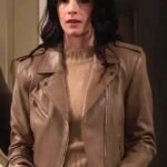 Extended Family S01 Abigail Spencer Brown Biker Leather Jacket