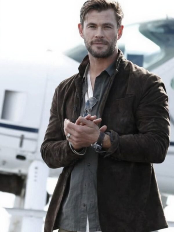 Extraction 2 Chris Hemsworth Brown Leather Jacket