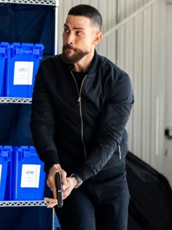 FBI Season 06 Omar Adom Zidan Black Bomber Jacket
