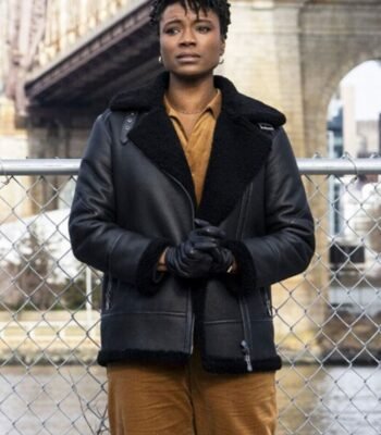 FBI Season 06 Tiffany Wallace Shearling Leather Jacket