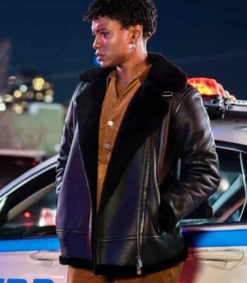 FBI Season 06 Tiffany Wallace Shearling Leather Jacket