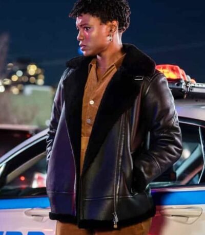 FBI Season 06 Tiffany Wallace Shearling Leather Jacket