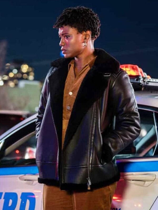 FBI Season 06 Tiffany Wallace Shearling Leather Jacket