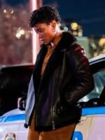 FBI Season 06 Tiffany Wallace Shearling Leather Jacket