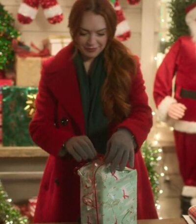 Falling for Christmas Lindsay Lohan Red Coat