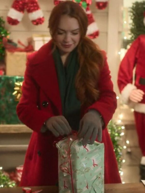 Falling for Christmas Lindsay Lohan Red Coat