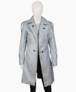 Fallon Carrington Dynasty S03 Silver Metallic Coat