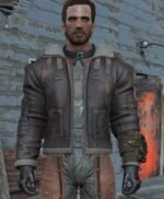 Fallout 4 Brown Bomber Leather Jacket