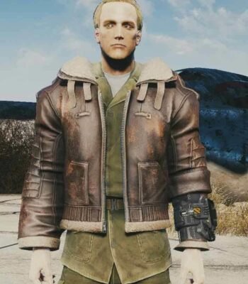 Fallout 4 Brown Bomber Leather Jacket