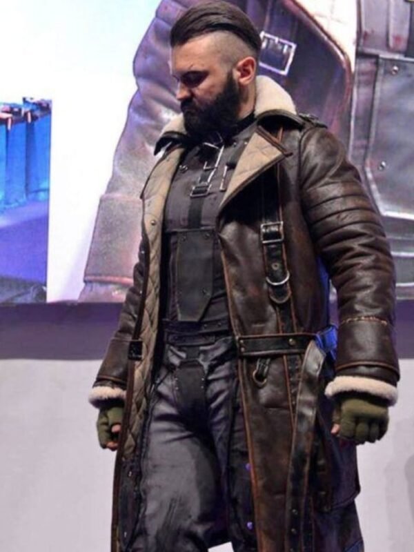 Fallout 4 Elder Distress Maxson Brown Leather Coat