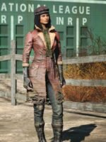 Fallout 4 Piper Brown Leather Trench Coat