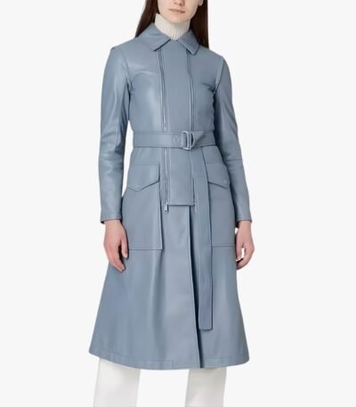 Fate The Winx Saga Farah Dowling Regent Gray Leather Coat