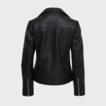 Felicia Black Quilted Shoulder Real Leather Jacket