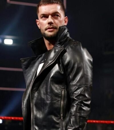 Fergal Devitt WWE Black Biker Leather Jacket
