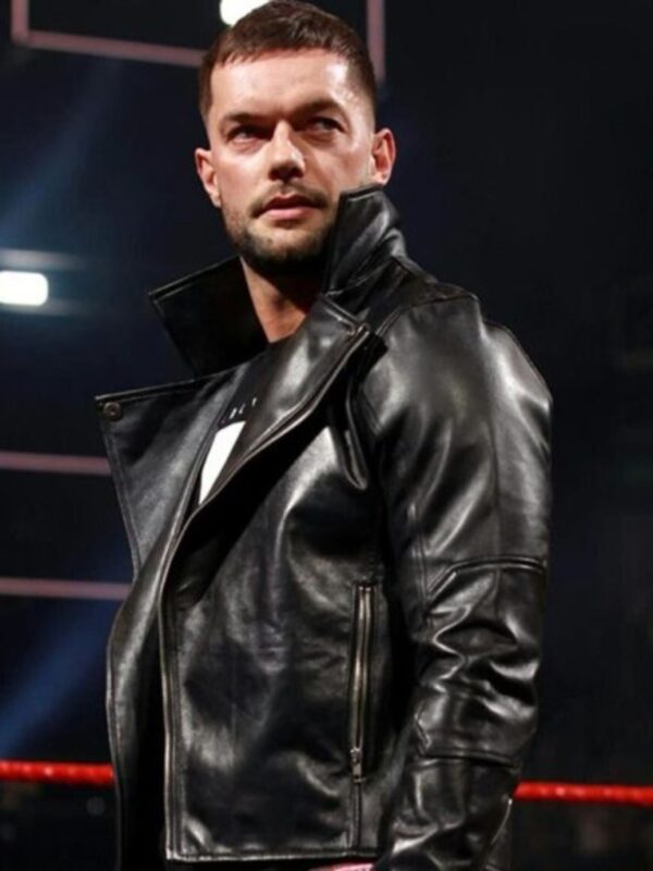 Fergal Devitt WWE Black Biker Leather Jacket