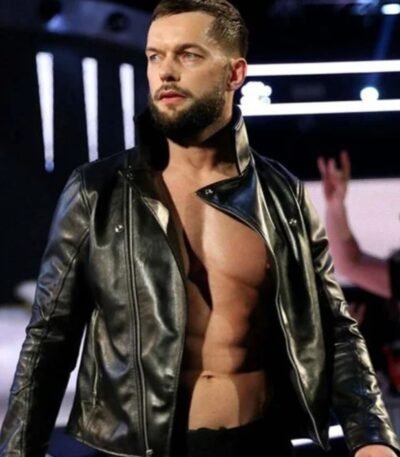 Fergal Devitt WWE Black Biker Leather Jacket