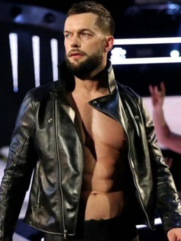 Fergal Devitt WWE Black Biker Leather Jacket
