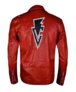 Fergal Devitt WWE Red Slimfit Biker Leather Jacket