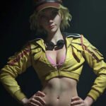 Final Fantasy XV Cindy Aurum Yellow Cropped Leather Jacket