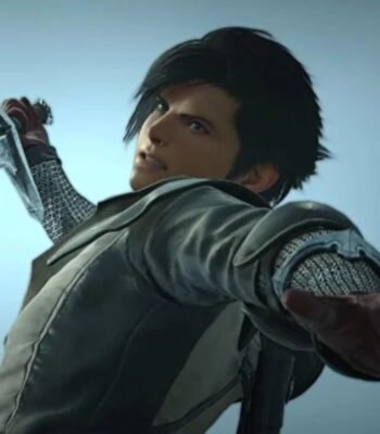 Final Fantasy XVI 16 Gray Leather Jacket