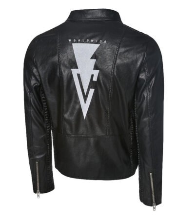 Finn Balor Black Leather Logo Jacket