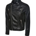 Finn Balor Black Leather Logo Jacket