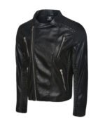 Finn Balor Black Leather Logo Jacket