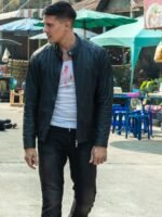 Fistful of Vengeance Lewis Tan Black Leather Jacket