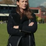 Fool Me Once 2024 Maya Stern Black Shearling Jacket