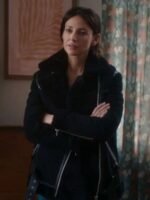 Fool Me Once 2024 Maya Stern Black Shearling Jacket