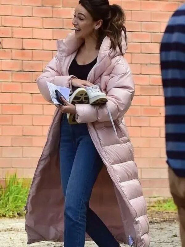 Fool Me Once 2024 Maya Stern Pink Puffer Long Coat