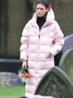Fool Me Once 2024 Maya Stern Pink Puffer Long Coat