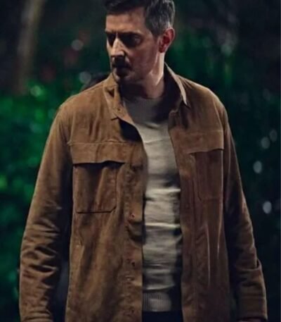 Fool Me Once Richard Armitage Brown Suede Jacket