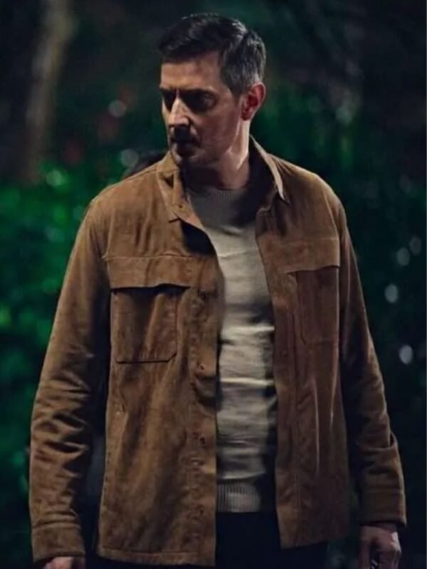 Fool Me Once Richard Armitage Brown Suede Jacket