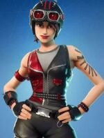 Fortnite Chopper Skin Red and Black Leather Vest