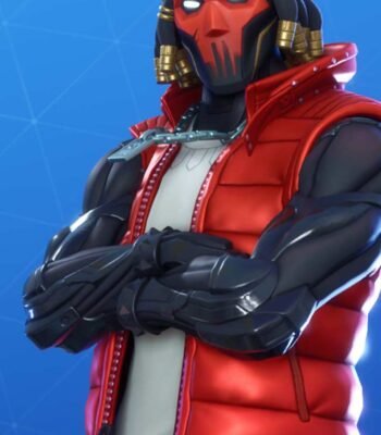 Fortnite Grind Red Quilted Puffer Vest