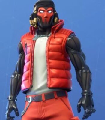 Fortnite Grind Red Quilted Puffer Vest