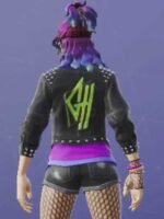 Fortnite Synth Star Black Leather Jacket