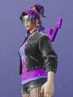 Fortnite Synth Star Black Leather Jacket