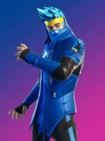 Fortnite Video Game Ninja Blue Leather Jacket