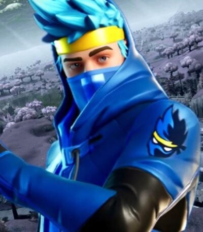Fortnite Video Game Ninja Blue Leather Jacket